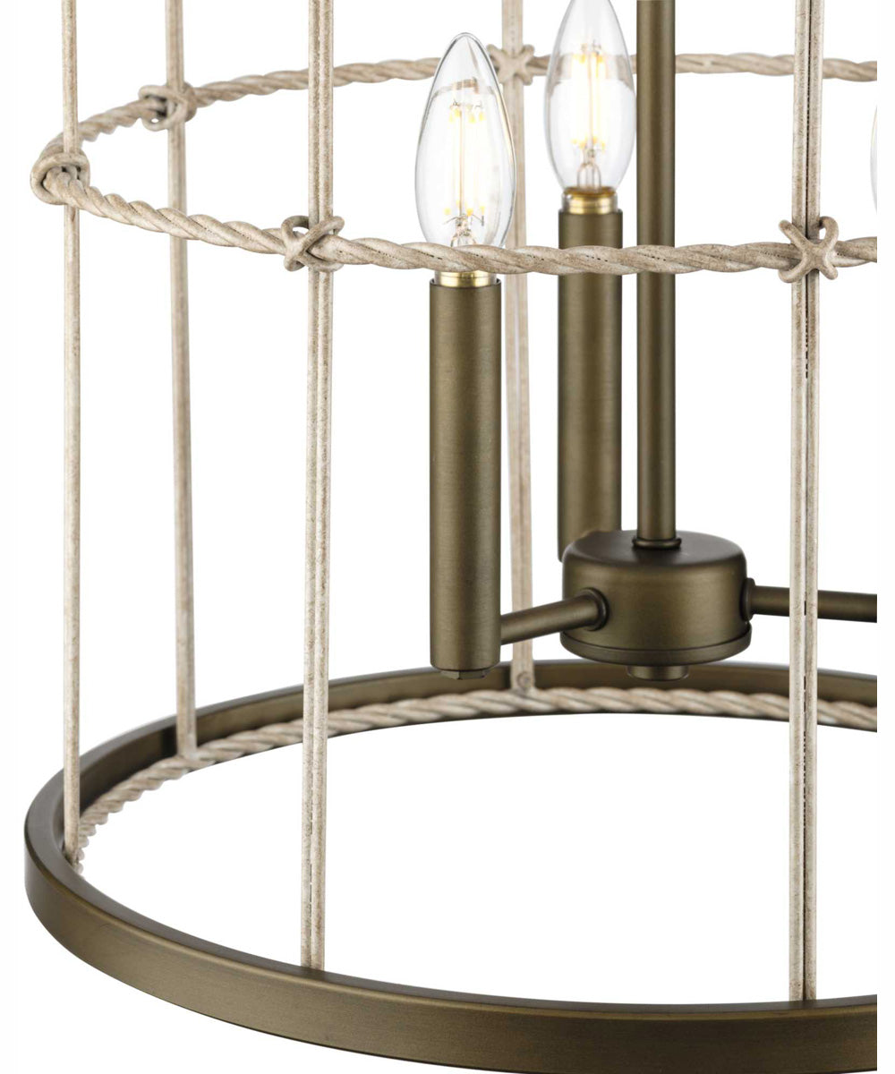 Lattimore 3-Light Hall & Foyer Light Aged Brass