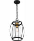 Thyme 1-light Mini Pendant Earth Black