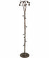 58" High Stained Glass Pond Lily 3 Light Floor Lamp