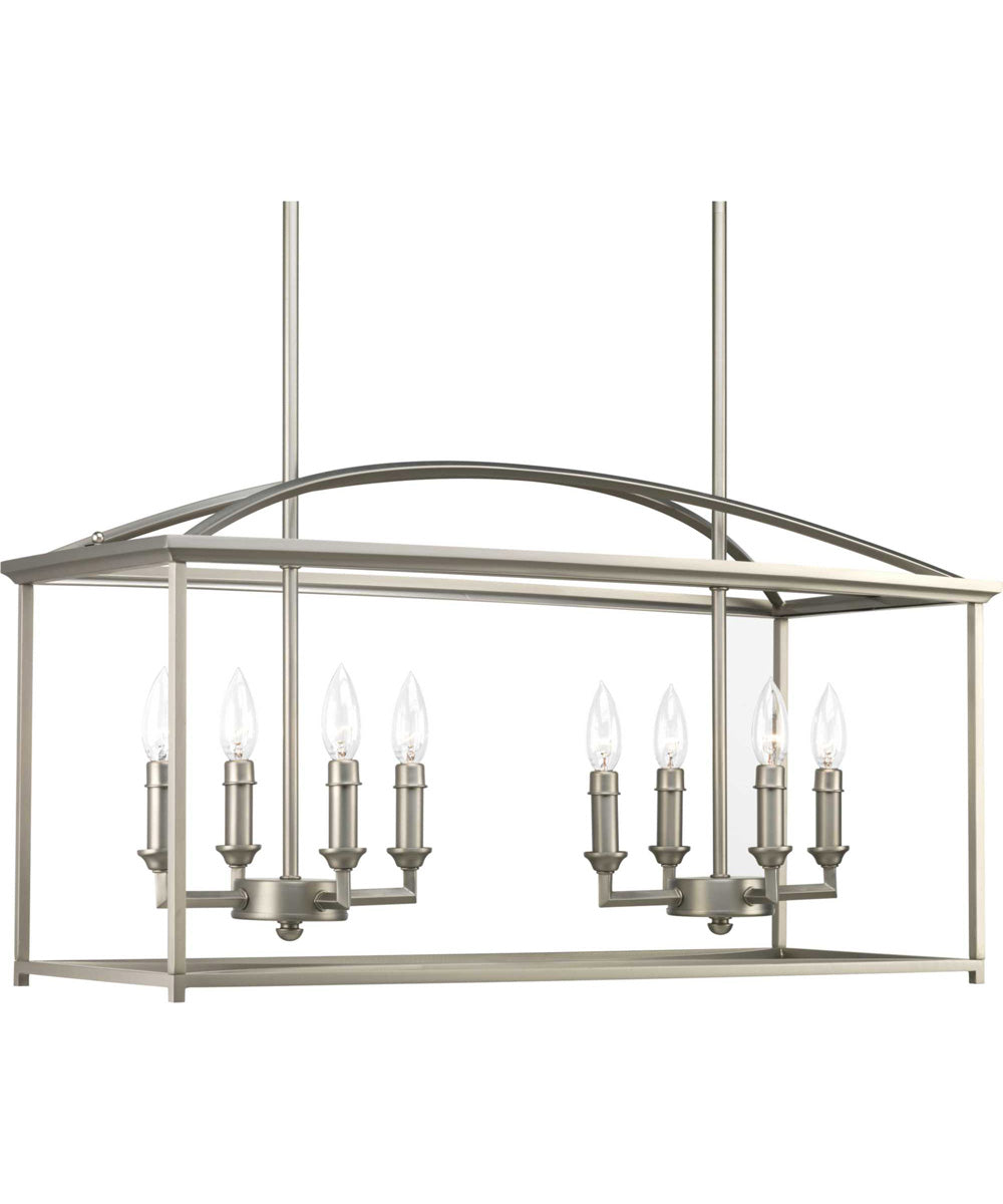 Piedmont 8-Light Farmhouse Chandelier Light Burnished Silver