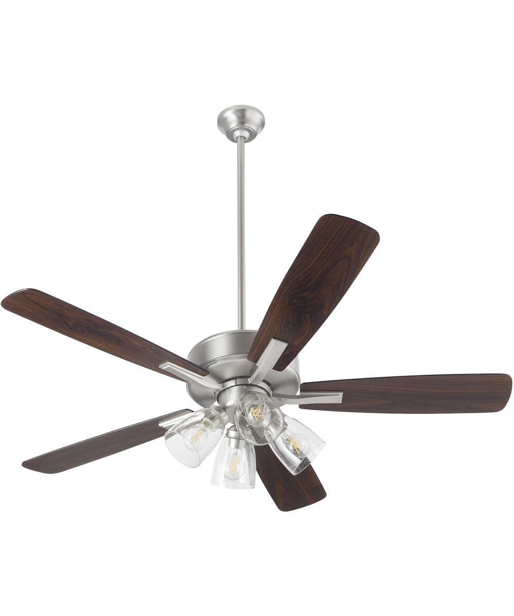 52" Ovation 4-light LED Ceiling Fan Satin Nickel