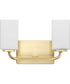 Cowan 2-Light Modern Etched Opal Glass Bath Vanity Light Satin Brass
