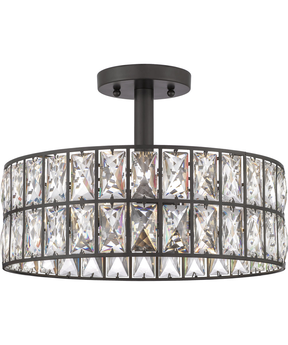 Coffman 3-light Semi Flush Mount Western Bronze