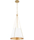 1-light Pendant Studio White w/ Aged Brass