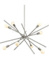 Astra 8-Light Mid-Century Modern Chandelier Light Brushed Nickel
