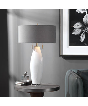 Laurie White Ceramic Table Lamp