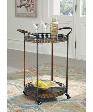 29"H Clarkburn Bar Cart Bronze