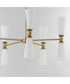 Krevat 10-Light Chandelier Black / Natural Aged Brass