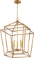 18"W Monument 5-light Entry Foyer Hall Chandelier Gold Leaf