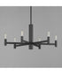 Emana 6-Light Chandelier Black
