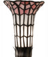 15" High Stained Glass Pond Lily Nouveau Lady Accent Lamp