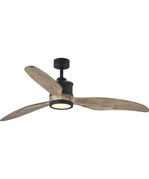Farris 3-Blade Carved Wood 60" Ceiling Fan Graphite