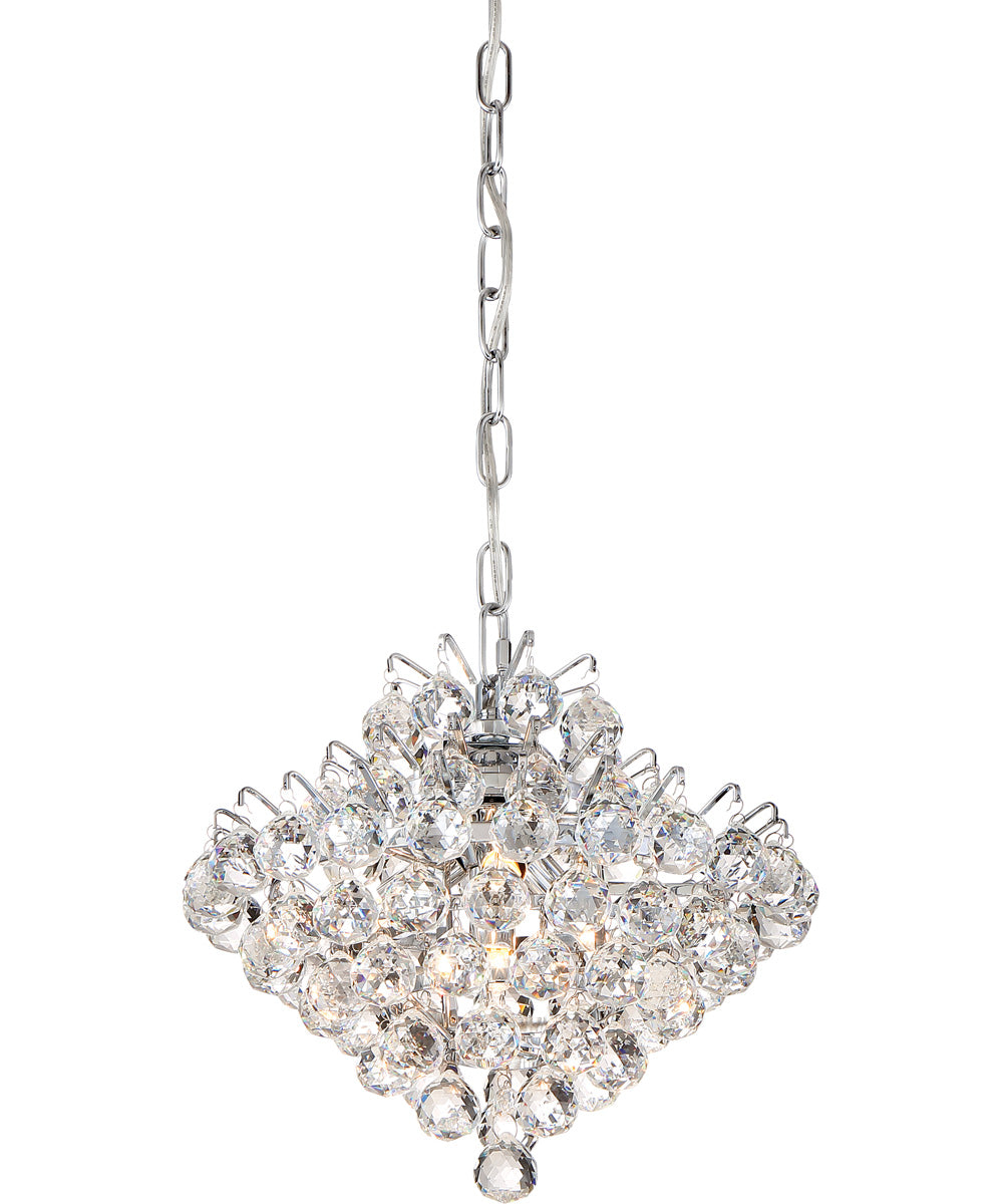 Bordeaux Small 4-light Flush Mount Polished Chrome