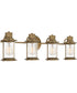 Riggs Extra Large 4-light Bath Light Weathered Brass