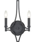 Spanish Villa 2-Light sconce  Charcoal / Candle covers: Charcoal, Satin Brass, Satin Nickel
