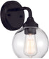Glenda 1-Light Wall Sconce Flat Black