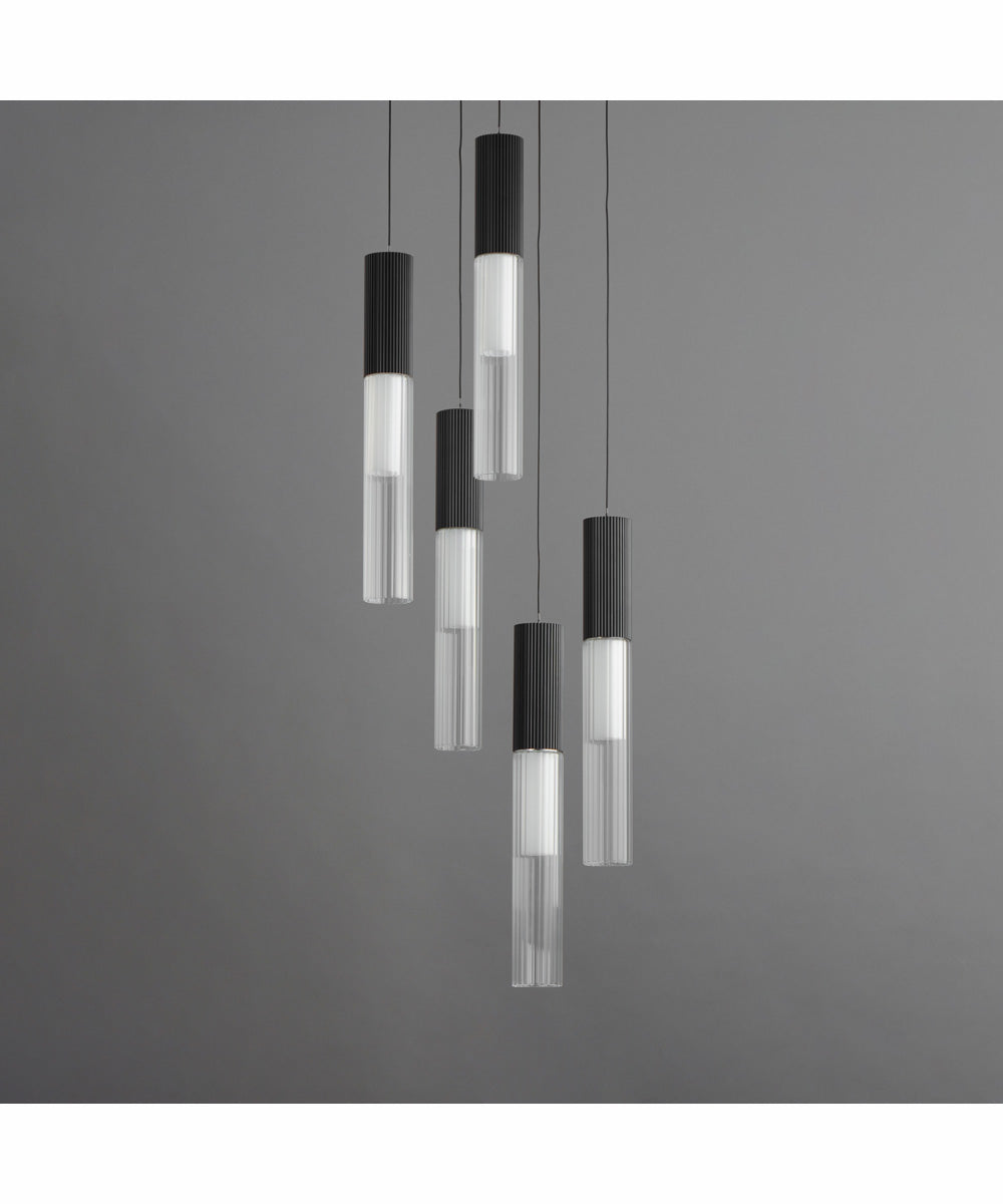 Reeds 5-Light LED Pendant Black