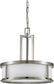 17"W Odeon 4-Light Pendant Brushed Nickel