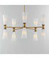 Krevat 10-Light Chandelier Black / Natural Aged Brass