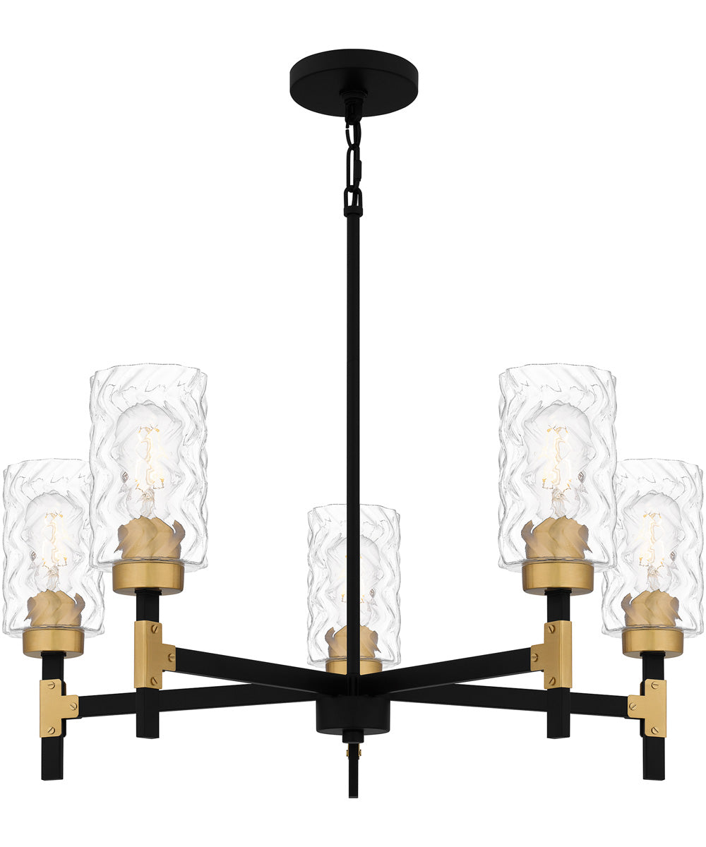 Carly 5-light Chandelier Matte Black