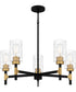 Carly 5-light Chandelier Matte Black