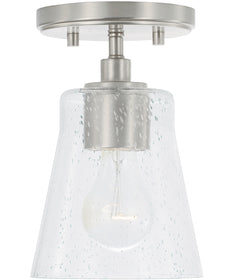 Baker 1-Light Dual-Mount Pendant/Semi-Flush Mount Brushed Nickel