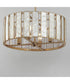 Miramar 4-Light Pendant Capiz / Natural Aged Brass