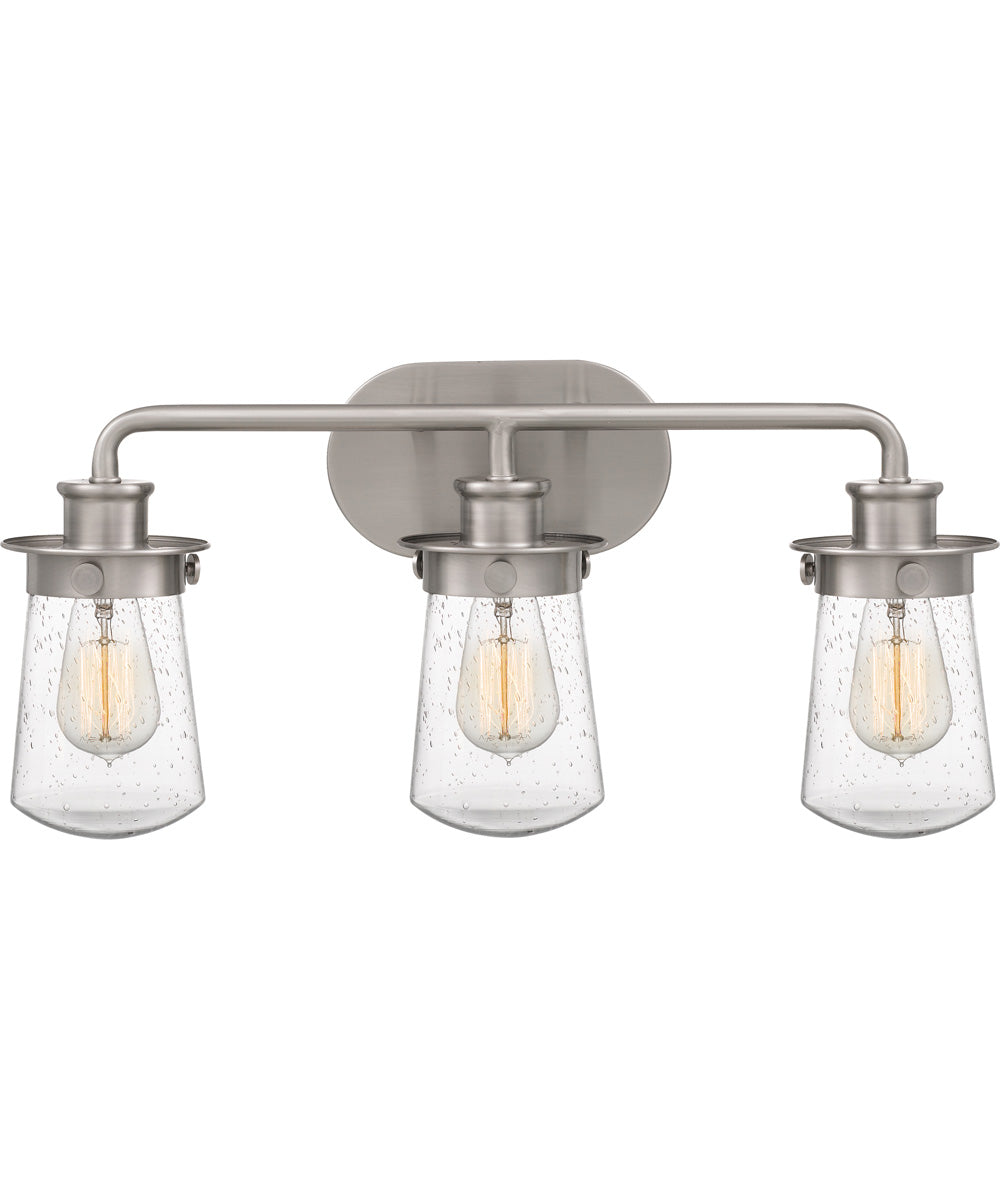 Lewiston Large 3-light Bath Light Brushed Nickel