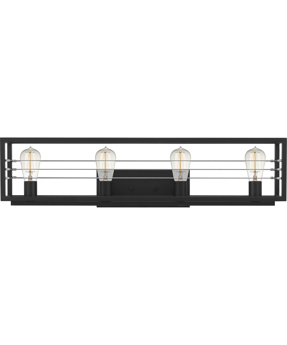 Awendaw Extra Large 4-light Bath Light Matte Black