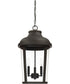 Dunbar 3-Light Outdoor Hanging Rain or Shine - Oiled Bronze with Clear Glass