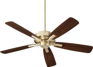 52"W Villa Ceiling Fan Aged Brass