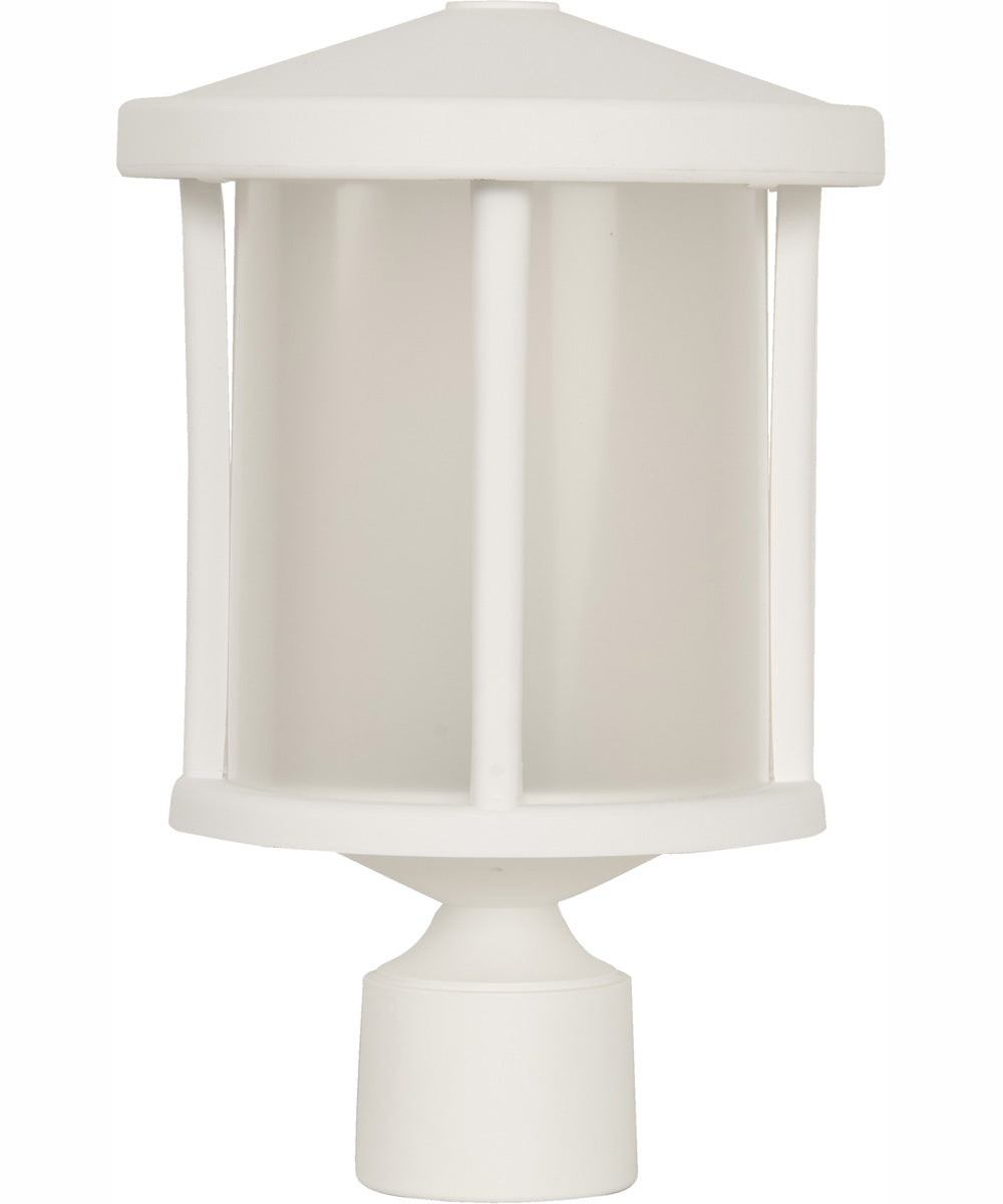 Resilience Lanterns 1-Light Outdoor Post Mount Matte White