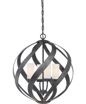Blacksmith 4-light Pendant Old Black Finish