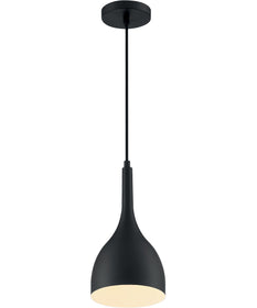7"W Bellcap 1-Light Pendant Matte Black