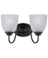 Stefan 2-Light Bath Vanity Black