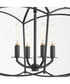Mantle 4-light Dual Mount Light Fixture Matte Black