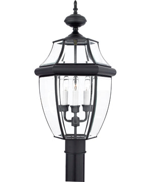 Newbury Large 3-light Outdoor Post Light Mystic Black