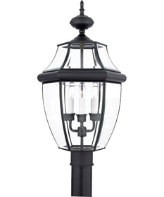 Newbury Large 3-light Outdoor Post Light Mystic Black