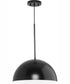 Perimeter 1-Light Mid-Century Modern Pendant with metal Shade Matte Black