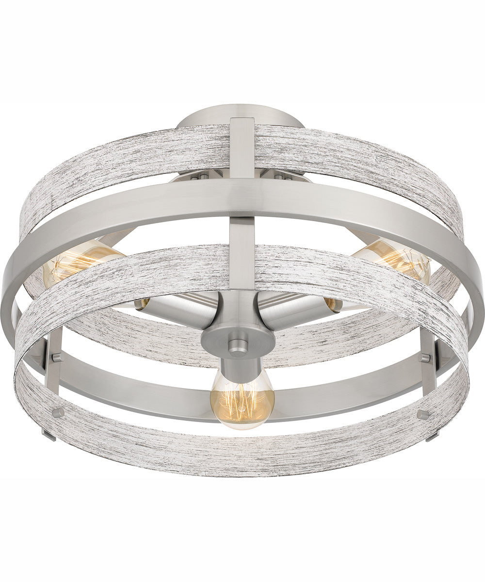 Gadsen Medium 3-light Semi Flush Mount Brushed Nickel