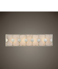 27"W Rene 4 Light Swirl Glass Vanity