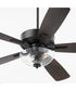 52" Ovation 2-light LED Ceiling Fan Matte Black