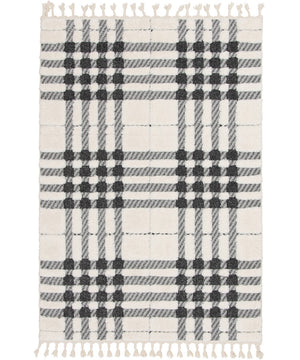 5'x7' Oladon Medium Rug White/Black/Gray