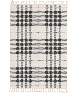 5'x7' Oladon Medium Rug White/Black/Gray