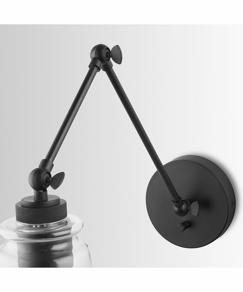 Profile 1-Light Plug In Sconce Matte Black, 5"W