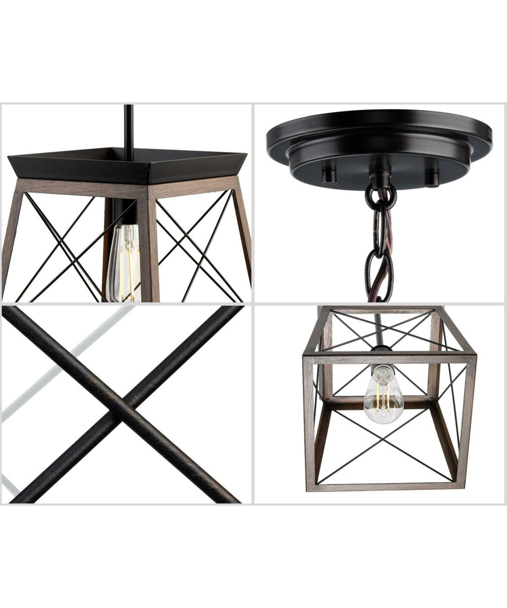 Briarwood 1-Light Coastal Mini-Pendant Light Antique Bronze