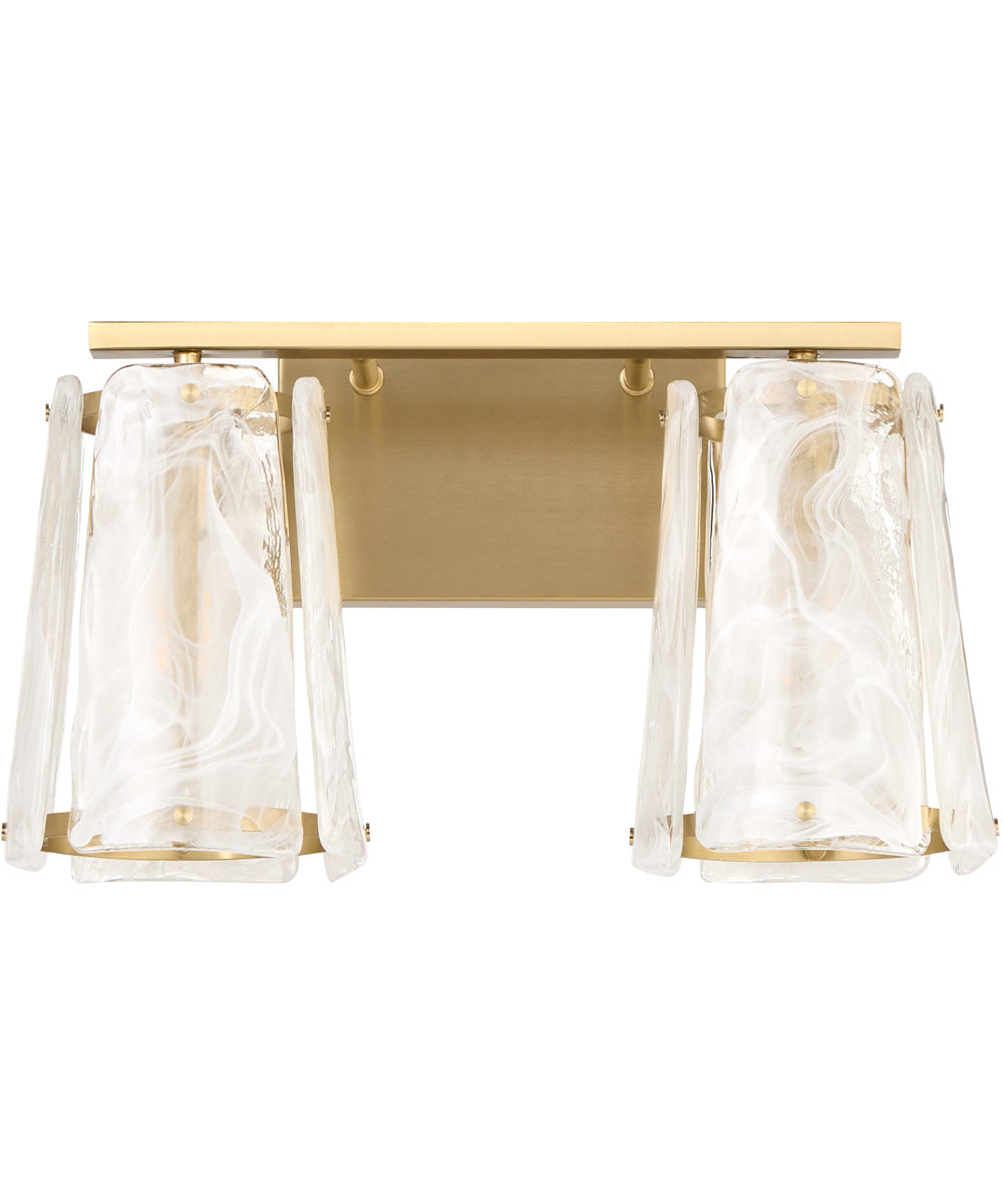 Prestige 2-light Bath Vanity Light Aged Brass