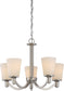 23"W Laguna 5-Light Chandelier Brushed Nickel