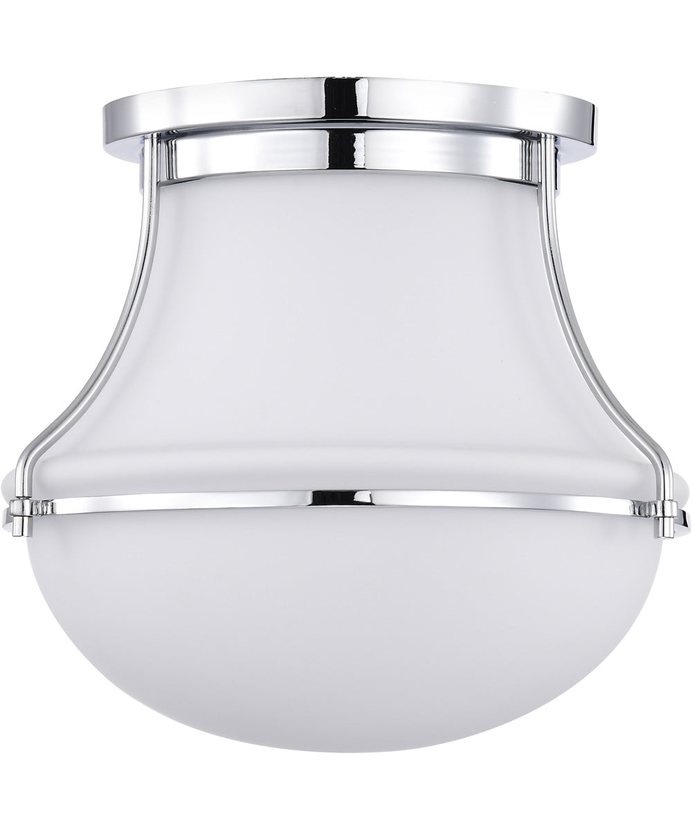 Valdora 1-Light Close-to-Ceiling Polished Nickel