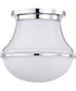 Valdora 1-Light Close-to-Ceiling Polished Nickel
